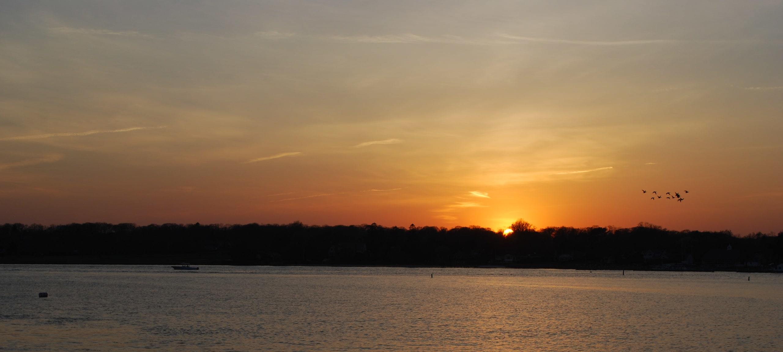 Sunset over Manasquan River near Allenwood, NJ